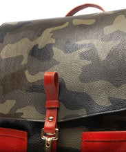 Load image into Gallery viewer, Lotuff Leather Hand Painted Leather Knapsack in Camo