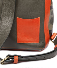 Load image into Gallery viewer, Lotuff Leather Hand Painted Leather Knapsack in Camo