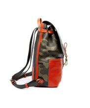 Load image into Gallery viewer, Lotuff Leather Hand Painted Leather Knapsack in Camo