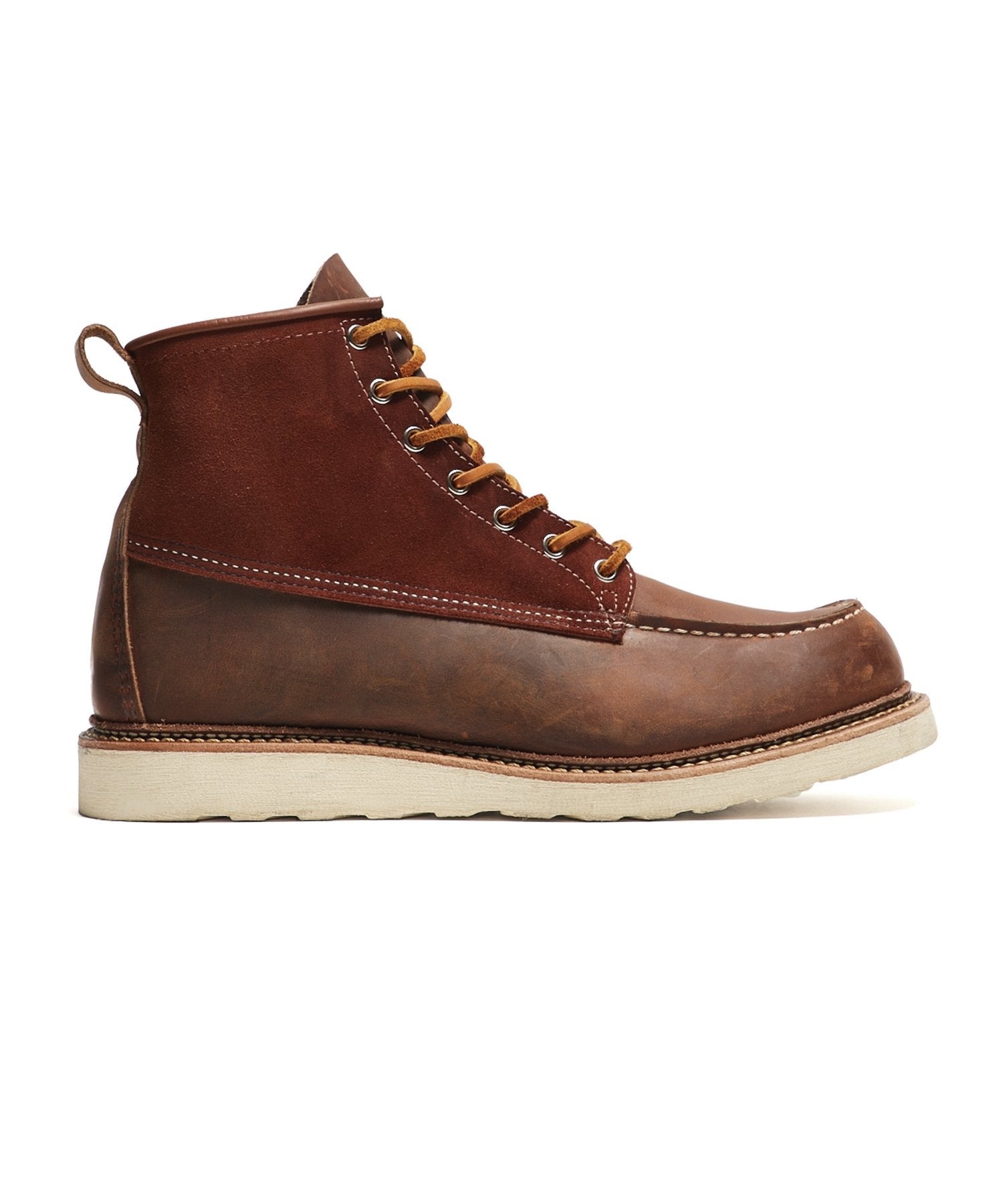 Todd Snyder Men\'s Tan Suede Lace-Up Moc Toe Boots Sz 12.5. New/Scuffs. Bag8 SANDERSON Tan Suede Square-Toe Western Men main image 4