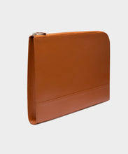 Load image into Gallery viewer, Ettinger Capra Large Zip Portfolio Pouch in Tan Leather
